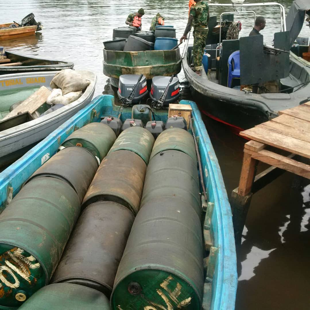 Nigerian Navy impounds N1.05b worth of crude oil in 1 week